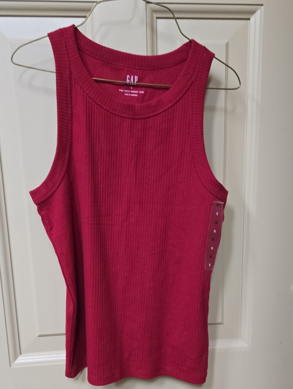 GAP High Neck Ribbed Tank, NWT